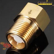 CAMELLI5Q One-way Valve, Brass Gold Check Valve, Non Return 1/2" Ozone Resistance Female to Male Thr