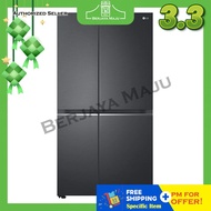 LG Nett 655L Side By Side Inverter Refrigerator GC-B257SQVL (Matte Black)