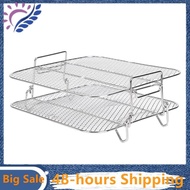 Air Fryer Rack For 5.5L Air Fryer, 2 Tier Air Fryer Grill/Shelf/Dehydrator Rack Square ,Air Fryer Re