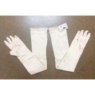 Long sun protection gloves with fingers/2 fingers cut 64cm long
