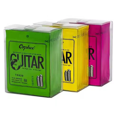 30 Sets Orphee Colorful Ball-end Bronze Acoustic Guitar Strings ,TX620 (010-47) ,TX630 (011-52) ,TX6