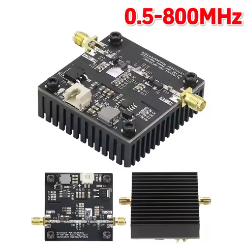 HF VHF UHF RF Power Amplifier DC15-30V 0.5-800MHz 36dB Gain 15W 0.5-800MHz VHF UHF Power Amplifier f