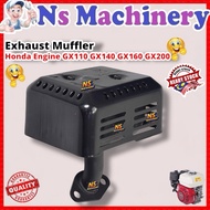 Honda Gx160 Muffler Exhaust Gx200 168F 5.5hp 6.5hp 7.0hp 7.5hp Ousen Enjin Pam Air Ogawa Engine Muff