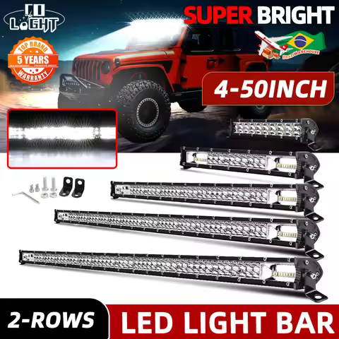 CO LIGHT 2-Rows 12D Barra Led 4x4 Offroad 52" 80000LM Led Light Bar Combo for Car SUV 4WD Tractor Pi