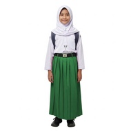 HIJAU SD MI Green Long Pleated Skirt - Zona Uniform