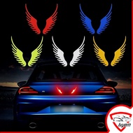 Car Reflective Stickers Angel Wings Decals High-Intensity Night Visibility Anti-Collision Reflective Decals Waterproof for Car motorcycles Logo Rearview Mirror Sticker