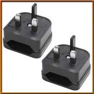 [V E C K] 3X Euro 2 Pin to 3 Pin Converter Plug Adapter Black