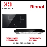 RINNAI RH-S329-PBR SLIMLINE HOOD + RB-7012H-CB 2 INDUCTION HOB BUNDLE