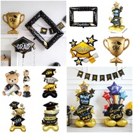 Hello Party [Standing Graduation Balloon] Bear Shape Balloon Bachelor Hat Ceremony Cap Aluminum Film