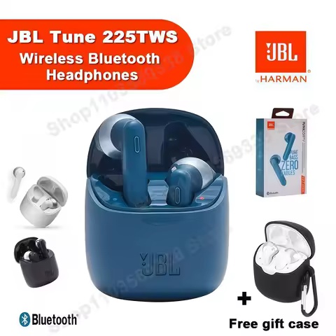 Original JBL Tune 225 TWS Wireless Bluetooth Headset Stereo Headphones Sports Running Earphone JBL T