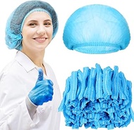 Yahenda 500pcs Disposable Bouffant Caps 21 Inches Hair Net Non-Pleated Hairnets Elastic Dust Cap for