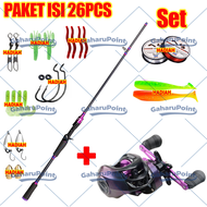 pancing 1 set lengkap kuat/joran pancing 1 set murah/ bc casting 1 set murah/pancing casting full se