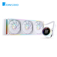 JONSBO 喬思伯 TH-360 白 (360mm/液晶顯示水冷頭/一體式無限鏡風扇/12cm風扇*3/五年保固/漏液損壞賠償)
