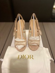 Dior slingback opentoe wedding shoes event chanel LV jimmy choo