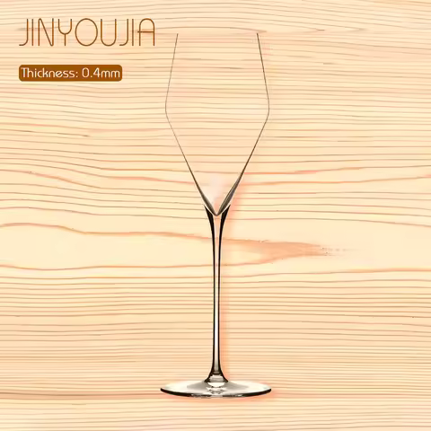 JINYOUJIA 0.4mm Paper Thin 200ml Sparkling Wine Champagne Flutes Wine Glass Handmade Crystal Perfect