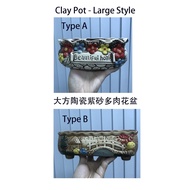 [Pot] Clay pot 大方陶瓷紫砂多肉花盆 By Hao Hao