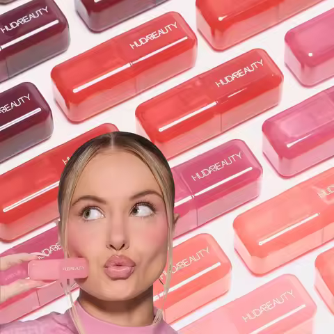 Huda Beauty Blush Filter Soft Glow Liquid Blush Shiny Lip Gloss Blusher Lipstick Cotton Candy Bubble