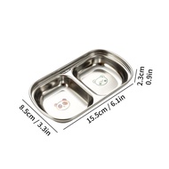 WORTHBUY | 304 Stainless Steel Divided Seasoning Dish 2/3/4 Grid Barbecue Dipping Sauce Plate Condim