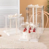 Cake Box 4inch 6inch 8inch 10inch Transparent Square Box 4inch 6inch 8inch 10inch Elevated Birthday 