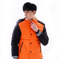 GLOBETEX男款防水防風90%羽絨棒球外套GJ23022桔格