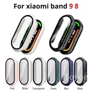 PC Hard Case + Glass for Xiaomi Mi Band 9 8 Anti-scratch Watchband Screen Protector Bumper Protectiv