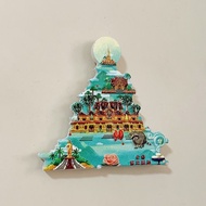 Shipment within 24 hours‌ 3D Painted Fridge Magnet of Xishuangbanna Total Buddha Temple China City L