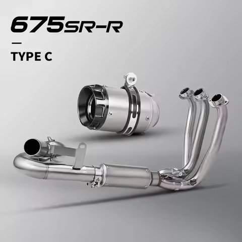 Motorcycle Exhaust Front Link Pipe For 675SRR 675SR 675NK 675SS 2024-2026 Full Exhaust System