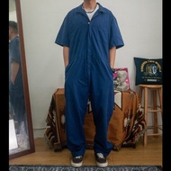 DICKIES 藍色 短袖 連身工作服 COVERALLS 剪標品 古著 二手