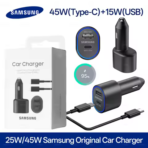 Samsung Original Car Charger 45W Type C USB PD Super Fast Charge For Galaxy Z Fold 5 4 3 Flip 5 4 S2
