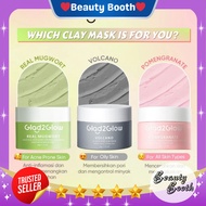 GLAD2GLOW Clay Mask 30gr POT | Volcano Mask | Mugwort Mask | Pomegranate | G2G Glad to Glow - Beauty