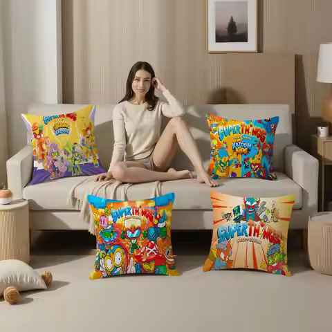 Cute Cartoon Super Zings Pillow Gift Home Office Decoration Bedroom Sofa Car Cushion Cover Case 45x4