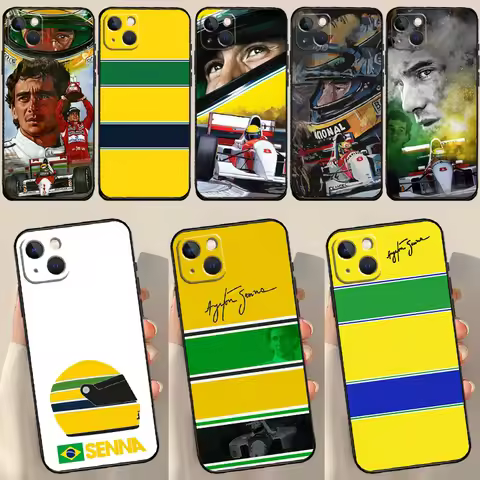 Ayrton Senna F1 Case For iPhone 16 13 12 11 14 15 Pro Max Plus X XR XS Max 12 Mini Cover Coque