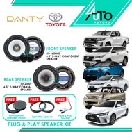 [Premium Speaker Bundle] Toyota x Danty car Speaker DT-1600HE DT-6000C Plug & Play Speaker Kereta Vi