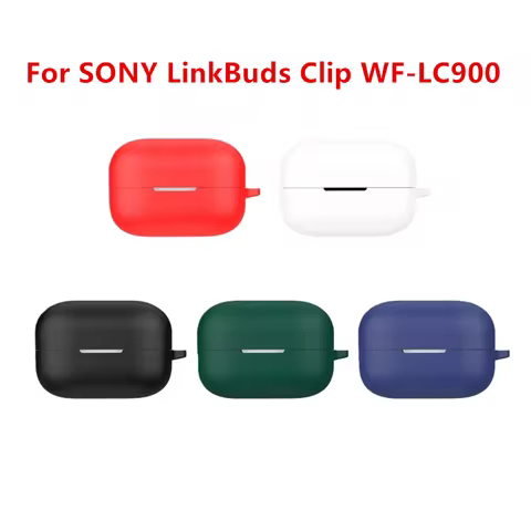 For SONY LinkBuds Clip WF-LC900 Case Solid Color Earphone Cover Fundas Shell Soft Shockproof Silicon