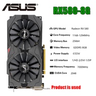 Used Graphics Cards AMD RX 580 8GB GDDR5 Mining GPU Video Card 256Bit Computer RX580