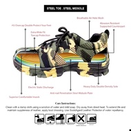 Safety Boot Shoe Low Cut Safety Outdoor Army Camouflage