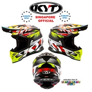 KYT SKYHAWK Temper Yellow MX Helmet