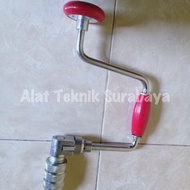 BOR ENGKOL EVSTEEL 12" INCH 13 MM 4 GIGI 30 CM ALAT MESIN DRILL DADA MANUAL PUTAR TANGAN BELAKANG