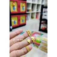 22K gold children's ring, 24K gold plated