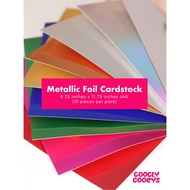 Premium Metallic Foil Cardstock 10pcs 250GSM Crafting DIY Material Paper Mirror Cardstock