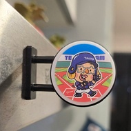 赤毛族 Team 棒球 LED 圓形磁吸小燈箱 療癒應援小物 冰箱貼