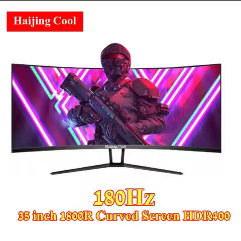 Haijing Cool 35 Inch 3440*1440 Resolution Curved Screen 180hz 21:9 Ultra Wide Band Fish Screen 4k Ga