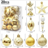 20/29Pcs Christmas Tree Christmas Balls Decoration Candy Cane Hanging Ornament Pendants Set Christma