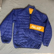 [L號] Palace Half Zip Packer 半開襟 鋪棉 防風 外套 藍黃 輕羽絨 大學T 二手