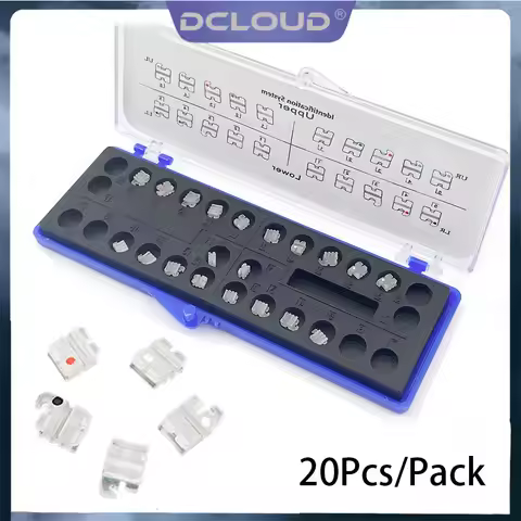DCLOUD 20Pcs/Pack Dental Creamic Brackets Orthodontic Bracket Braces Monoblock Mesh Base Roth MBT So