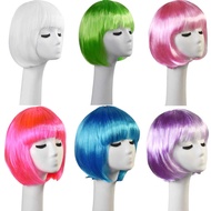 Color Wig Bob Head Wig Student Hair Wig Set Holiday Party Performance Student Hair Wig
