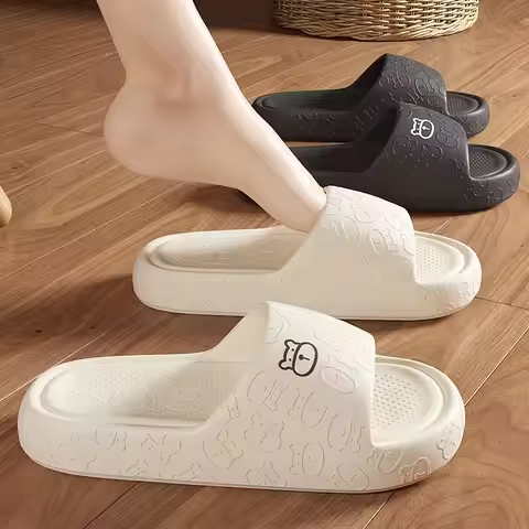 Bear EVA Women Slipper Soft Indoor Bathroom Cloud Leisure Anti-slip Summer Bedroom Man Slides Sandal