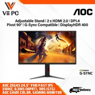 AOC 25G4S 24.5" 310Hz FHD FAST IPS 0.03 MS DisplayHDR 400 G-sync Compatible Gaming Monitor