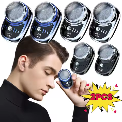 1/2PCS Mini Electric Travel Shaver For Men Pocket Size USB Charging Portable Painless Cordless Trimm