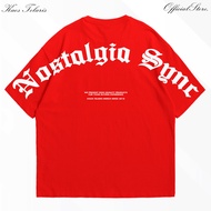 Kaos Pria Wanita lengan pendek motif "NOSTALGIA SYNC" Printing Kaos Distro Atasan pakaian wanita